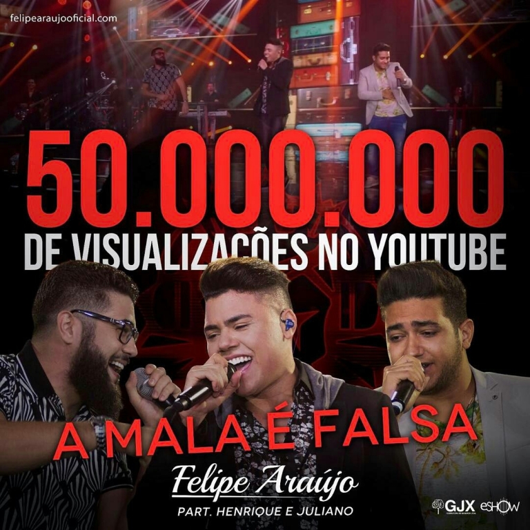 Felipe Araújo conquista mais de 50 milhões de views no vídeo de "A Mala